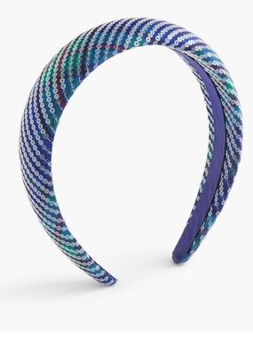 Jcrew Sequin tartan puff headband - NWT